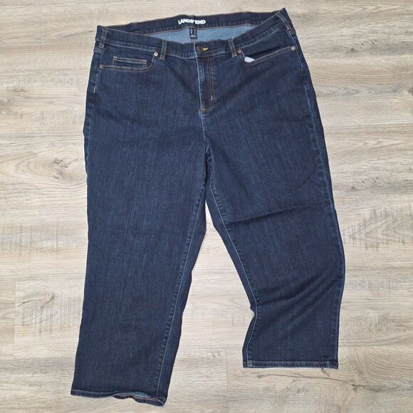 Lands' End Comfort Fit Cropped Jeans Size 22W - Picture 1 of 6